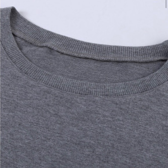 Grey Fleece Pullover Sweatshirt - Picture 7 of 11